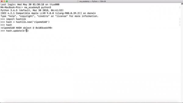 Hashing with RIPEMD160 using Python - Cryptography with Python