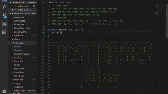 Javascript Algorithms and Data Structures #17 - chunk Algorithm смотреть онлайн