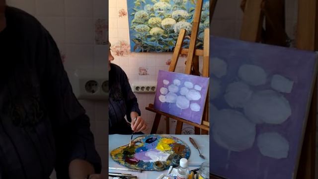 "Мастер-класс по живописи.Нежные гортензии.Уровень 1." смотреть онлайн