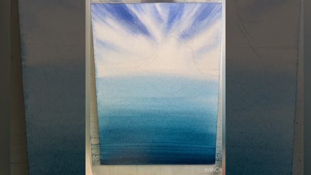 Watercolor tutorial - winter lake смотреть онлайн