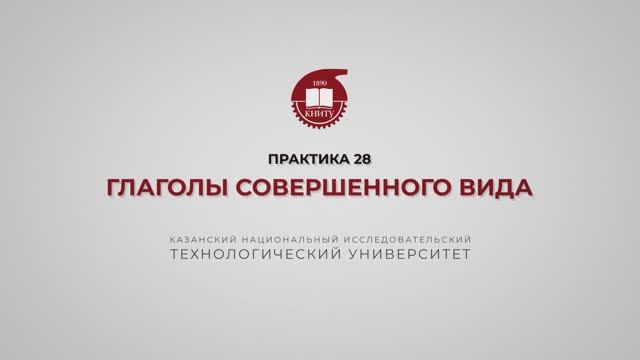 Рязапова Л.З. Практика 28. ГЛАГОЛЫ совершенного вида смотреть онлайн