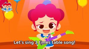 3 Times Table Song | Multiply by 3 | School Songs | Multiplication Songs for Kids | JunyTony