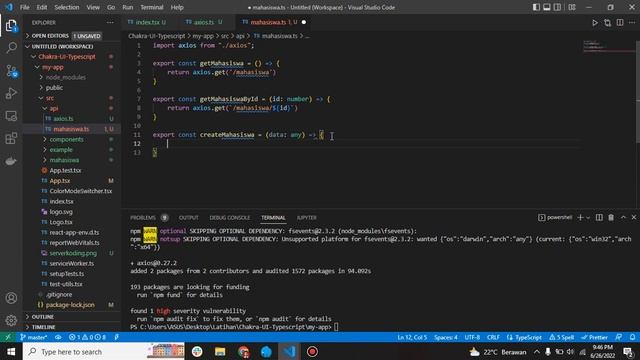 Fullstack Laravel 9 Chakra UI React - Part#7 Memanggil API Menggunakan Axios смотреть онлайн