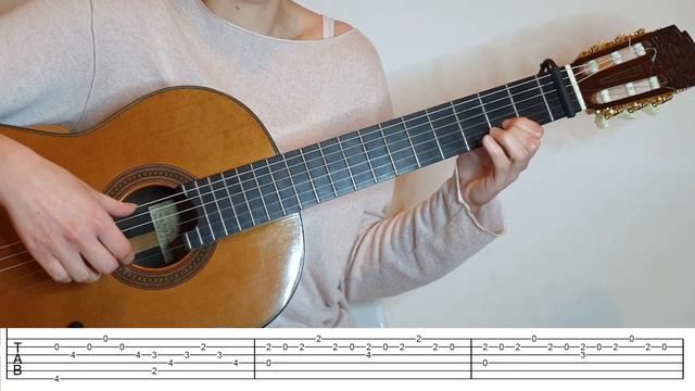 MERRY CHRISTMAS MR LAWRENCE Fingerstyle Guitar Tutorial with On-Screen Tab - Ryuichi Sakamoto смотреть онлайн