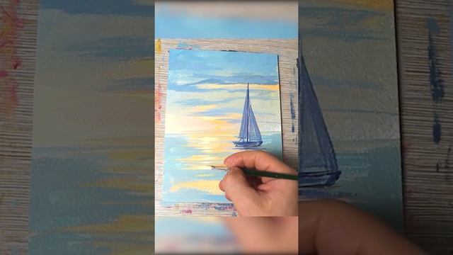 Морской пейзаж акрилом смотреть онлайн