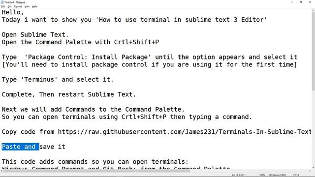 How To Use Terminal On Sublime Text 3 смотреть онлайн