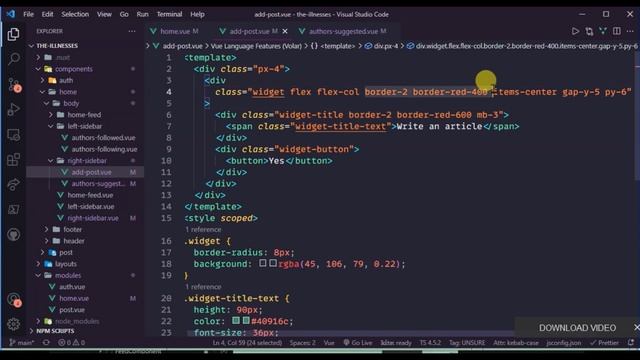 Right Sidebar | Learn Nuxt js with practical project | part 12 | urdu / hindi смотреть онлайн
