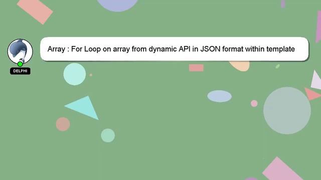Array : For Loop on array from dynamic API in JSON format within template literals смотреть онлайн
