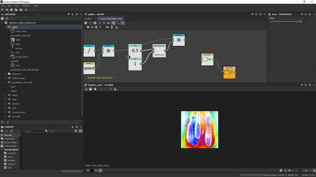 Creating a Color Shift, Animated Effect in Substance Designer смотреть онлайн