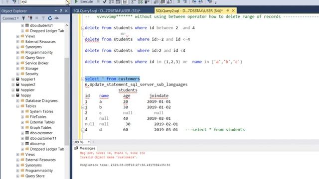 PART-4 MSSQL (DML)DELETE AND UPDATE смотреть онлайн