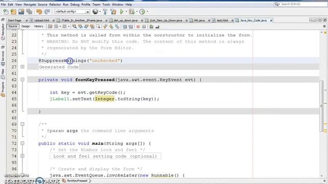 Java Key Code In NetBeans ( getKeyCode ) смотреть онлайн