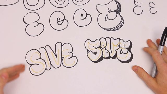 How To Draw Throwie Graffiti Letters Tutorial Basic To Advanced смотреть онлайн