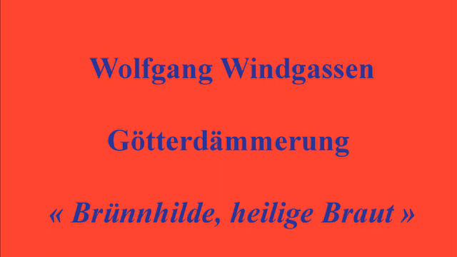 Wolfgang Windgassen Götterdämmerung Brünnhilde, heilige Braut live 1953 смотреть онлайн