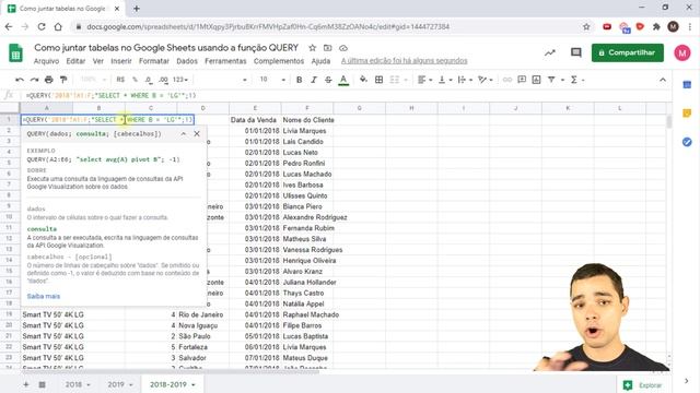 Função QUERY no Planilhas Google para Juntar Abas e Tabelas смотреть онлайн