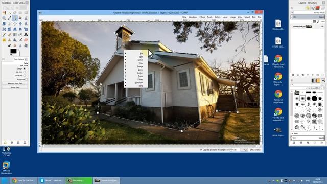 How to crop out / cut an image with Gimp - tutorial смотреть онлайн