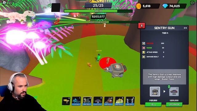 DINOSAUR DESTRUCTION! - World Defenders Roblox Live смотреть онлайн