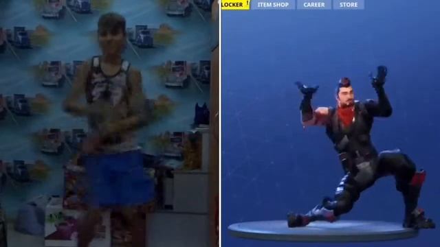 ТАНЦЫ FORTNITE / ФОРТНАЙТ В РЕАЛЬНОЙ ЖИЗНИ! FORTNITE DANCE CHALLENGE! смотреть онлайн