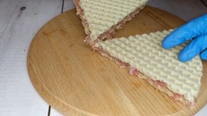 ВАФЕЛЬНЫЕ КОРЖИ с фаршем! Ленивые ЧЕБУРЕКИ! Быстрый ЗАВТРАК или ПЕРЕКУС!