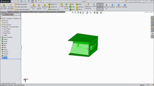 SolidWorks Tutorial For Beginners 58.Scale смотреть онлайн