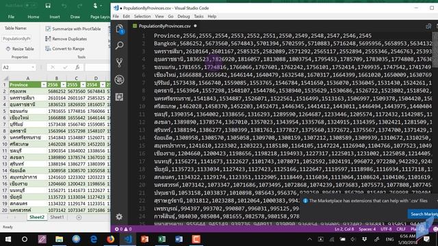 สอน Excel: การเปิดไฟล์ CSV ที่มีข้อมูลเป็นภาษาไทย (จัดเก็บแบบ Unicode) смотреть онлайн