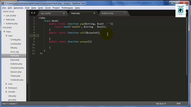 OOP – Nesne Tabanlı Php – Hash Metodu – Ders 37 смотреть онлайн