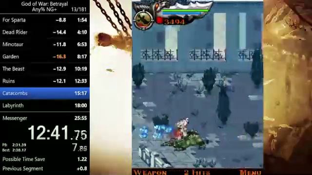 God of War: Betrayal Any% NG+ Speedrun in 24:54 смотреть онлайн