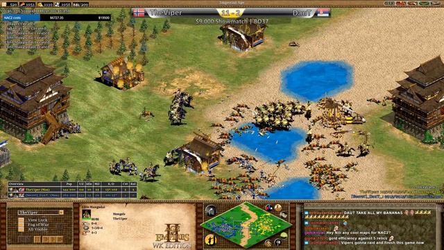 AoE2 | Viper vs DauT | $9,000 BO37 | G13-G15 смотреть онлайн