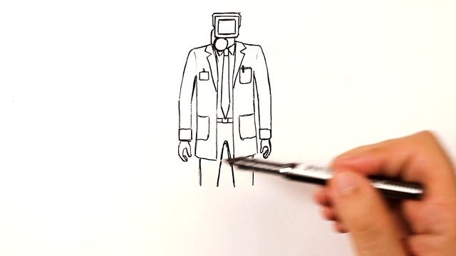 Как нарисовать Камерамен Учёный