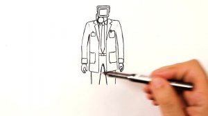 Как нарисовать Камерамен Учёный