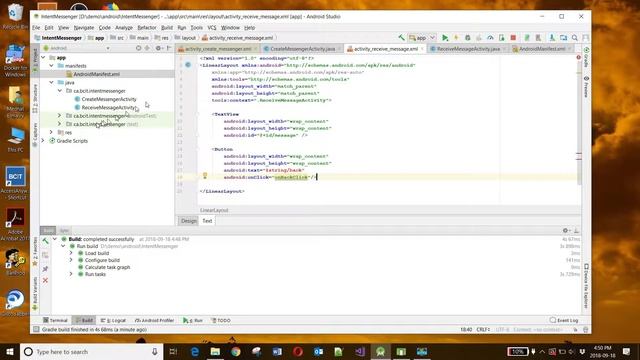 Working with Activities & Intents in Android Studio смотреть онлайн