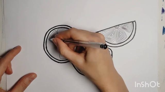 Легкая иллюстрация маркерами. Рисуем апельсин. смотреть онлайн