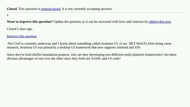 Why does Microsoft have both Avalonia UI and .NET MAUI? [closed] смотреть онлайн