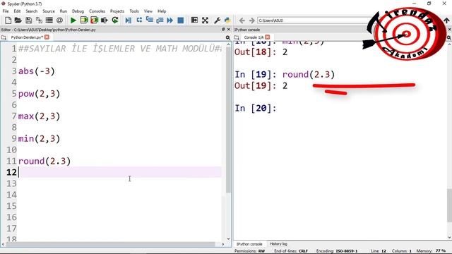 Sayılarla İşlemler | Math Modülü | Python Dersleri смотреть онлайн