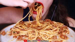 ASMR SPAGHETTI BOLOGNESE, PASTA MUKBANG 먹방 | EATING SOUNDS, NO TALKING | EATING SHOW | Mou ASMR