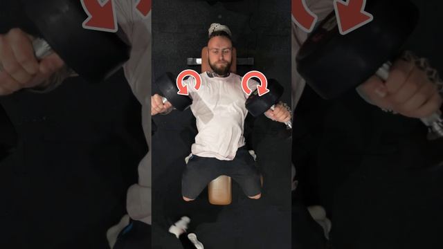 Жим гантелей лежа на горизонтальной скамье #техникаупражнений #тренировки смотреть онлайн