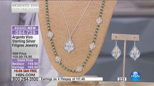 Argento Vivo Sterling Silver Filigree Necklace смотреть онлайн