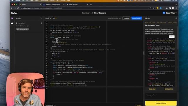 Slater Sessions - GSAP + Webflow via Chat смотреть онлайн