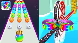 Мобильные игры Ball Run 2048 и Spiral Rider прохождение, геймплей и новые уровни для Android и iOS