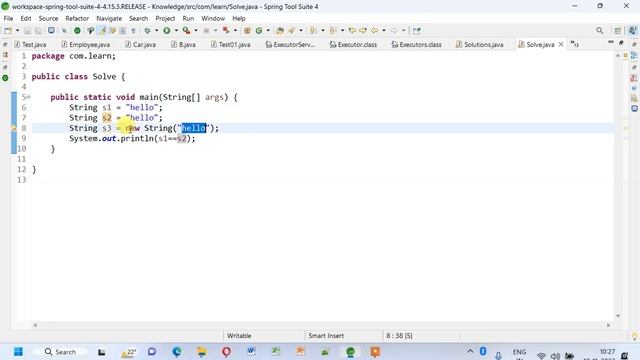 Difference between == and equals method in java | Java interview question answer смотреть онлайн