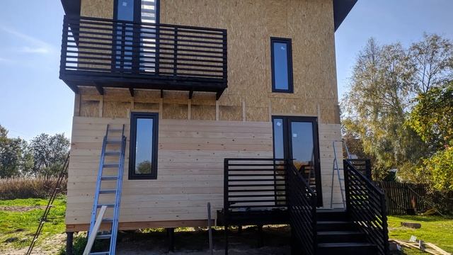 НЕобычная каркасная баня 6х4 СВОИМИ РУКАМИ смотреть онлайн