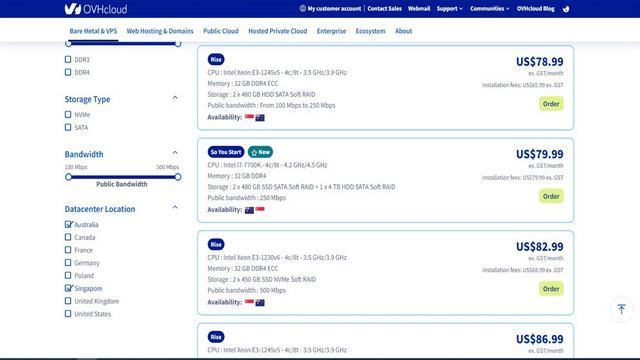 OVH Server OVH Dedicated Server ovhcloud VPS смотреть онлайн