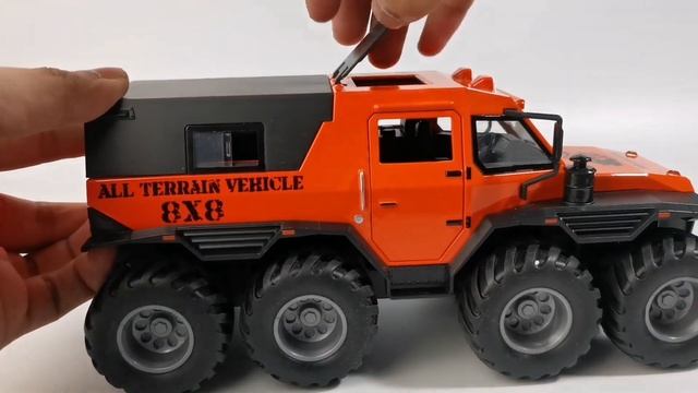 Unboxing of Avtoros Shaman 8x8 All Terrain Vehicle 1:24 Diecast Display Model | Miniauto Diecast Ca смотреть онлайн