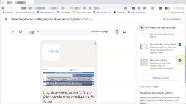 Como fazer o anúncio vinheta do Google Adsense aparecer смотреть онлайн