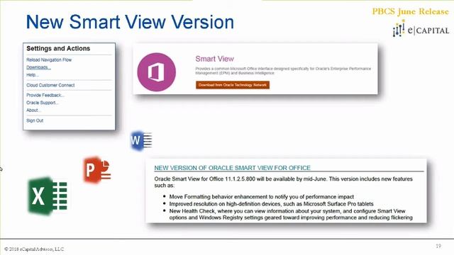 New Smart View Version [Oracle PBCS Update - June 2018] смотреть онлайн
