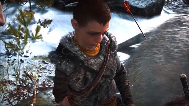 Прохождение God of War на PlayStation 5. Мидгард. Диколесье. Охота с Атреем. Враги. Часть 1. смотреть онлайн