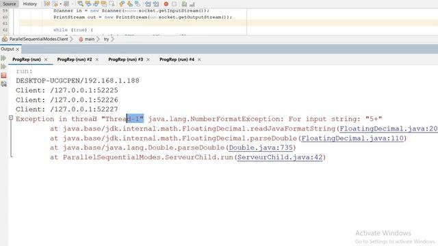 One Server Multiple Clients Parallel Mode TCP connection Calculator using Java смотреть онлайн