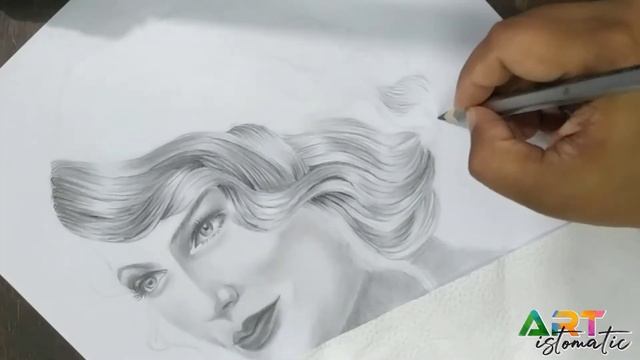 How to draw realistic hair-step by step | hair sketch tutorial for beginners | Taylor Swift (part-2 смотреть онлайн