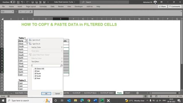 MS Excel: Copy & Paste Filtered Cells смотреть онлайн