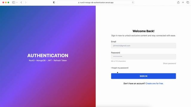 Nuxt 3 Authentication using MongoDB, Refresh access token & Email Verification [DEMO]. смотреть онлайн