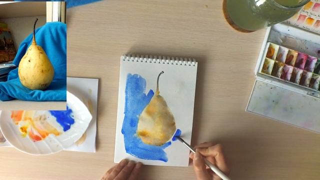 Мастер-класс #66 Груша тремя цветами на бумаге Гознак смотреть онлайн